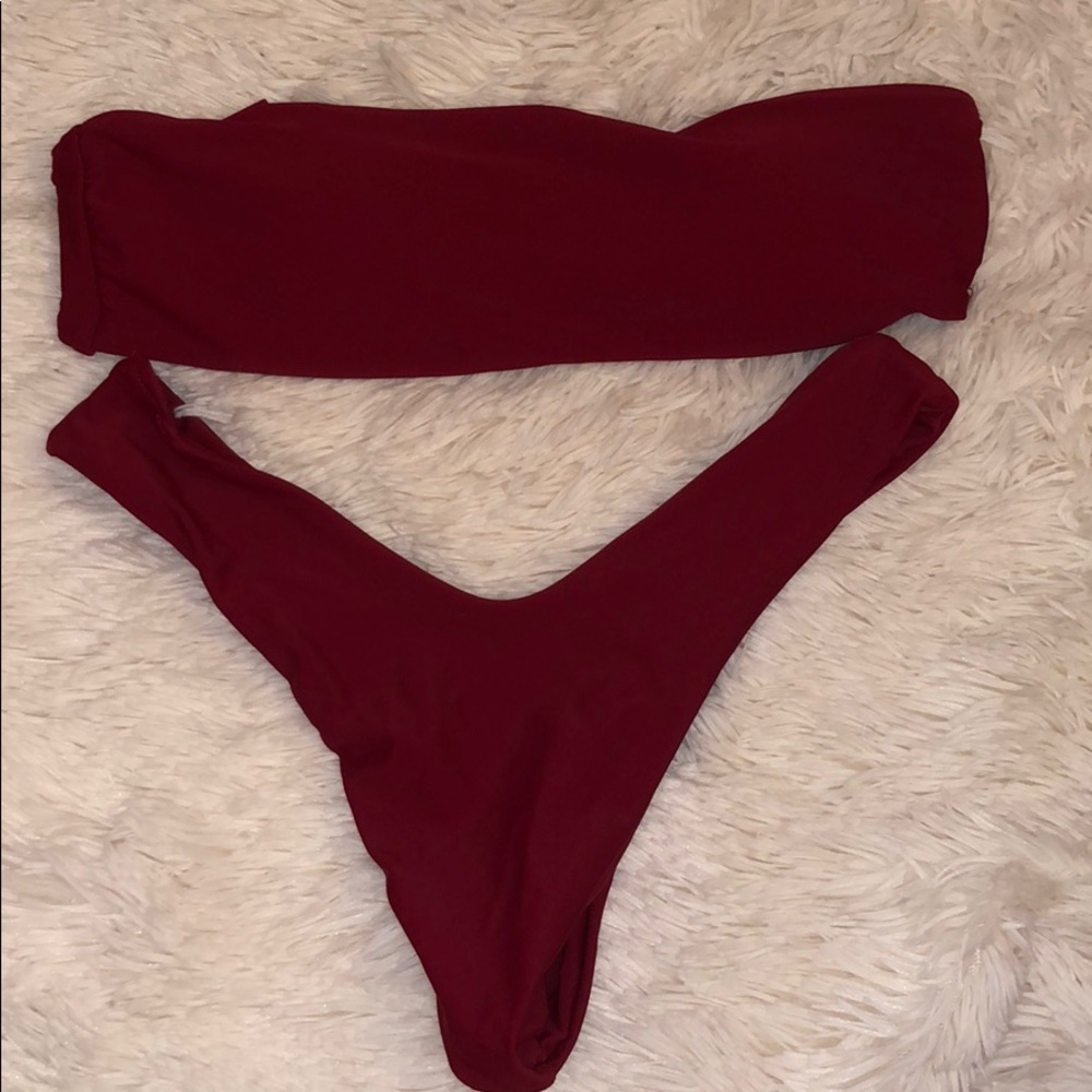 Burgundy bikini set